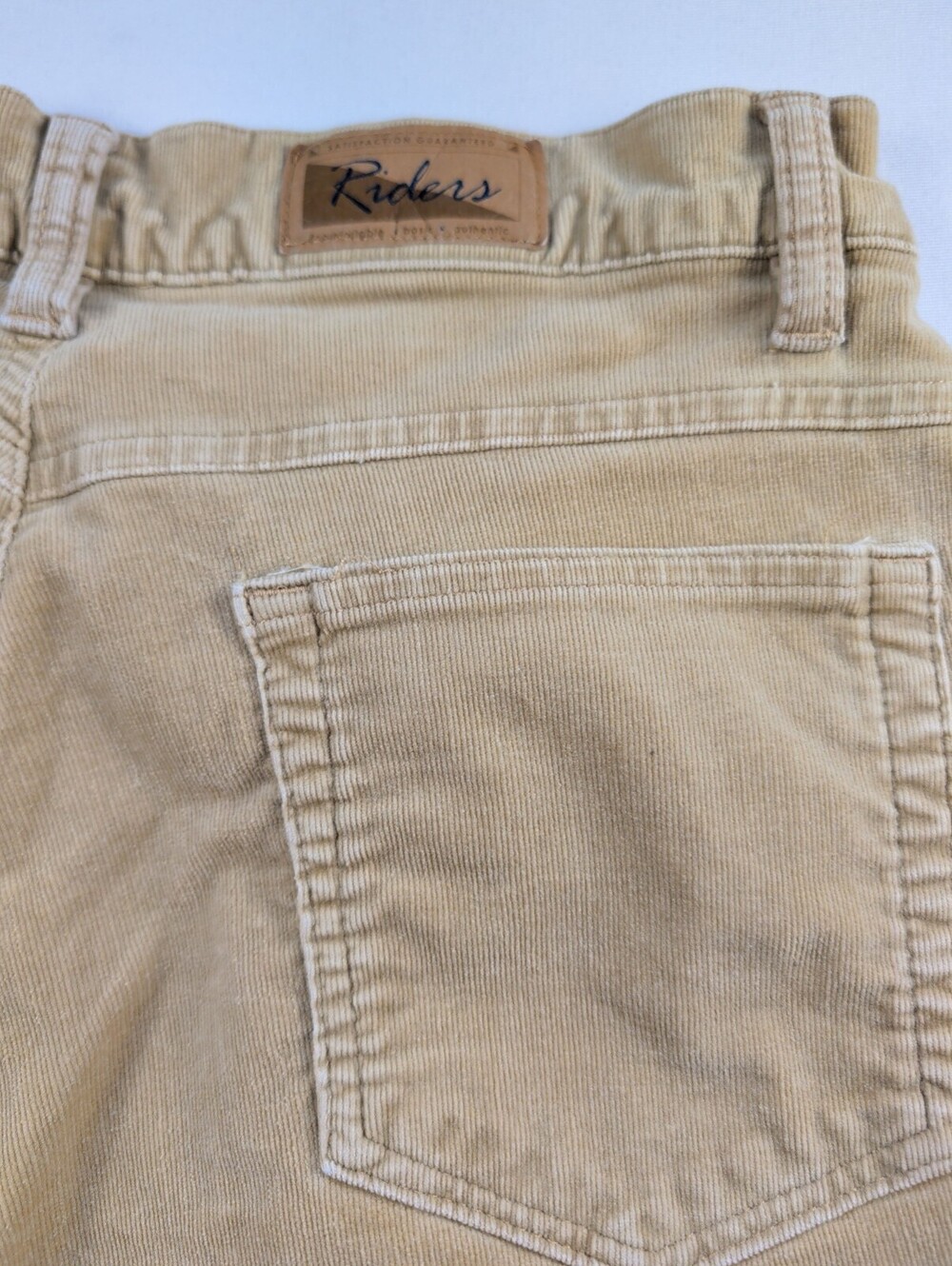 90's Vintage Lee Riders Tan Corduroy Pants Mid Rise Straight Leg - Picture 6 of 7